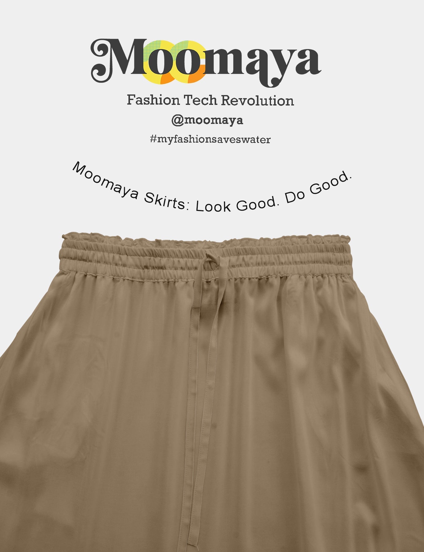 Rayon Renaissance Style Skirt with Elastic Waist & Pockets