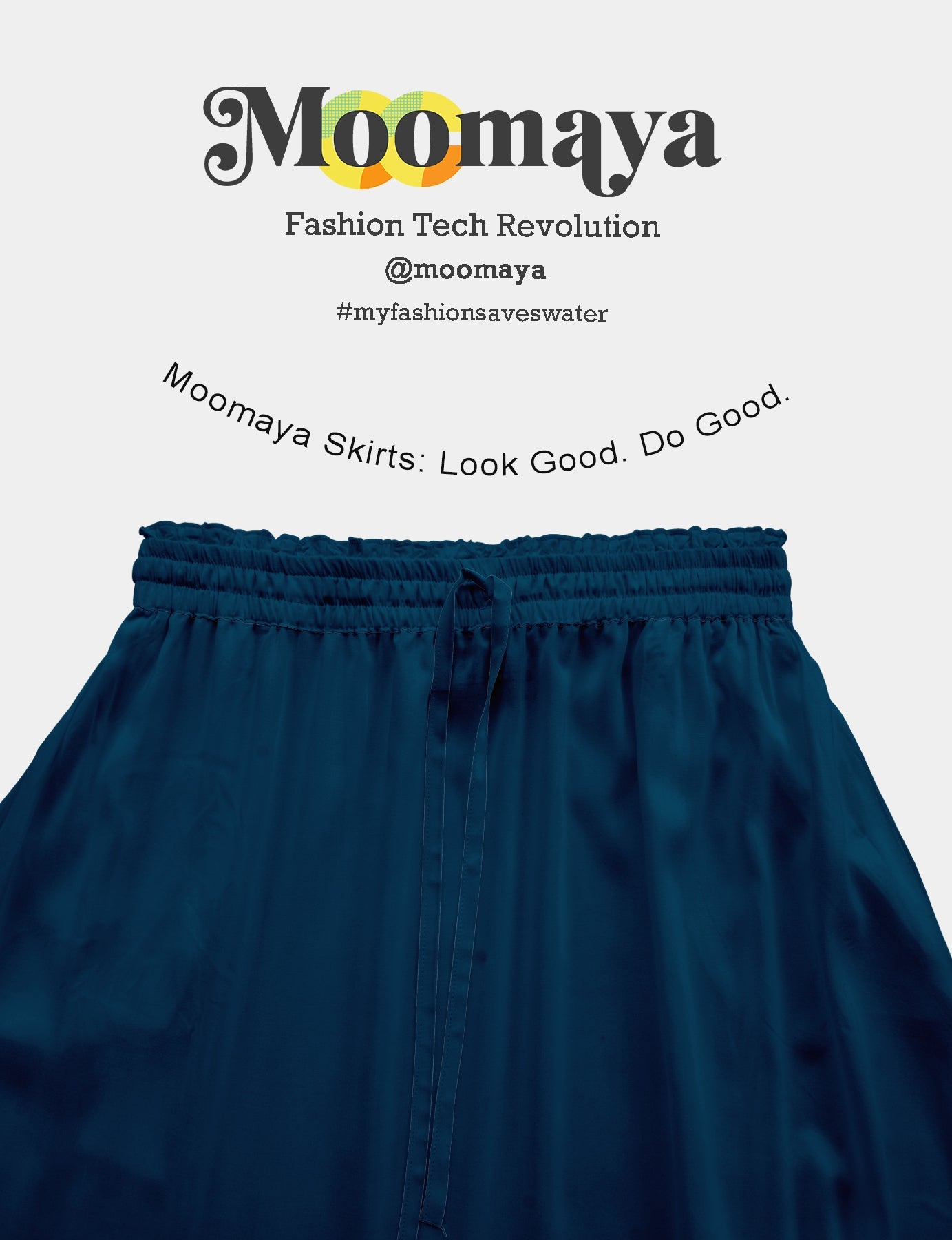 Rayon Renaissance Style Skirt with Elastic Waist & Pockets