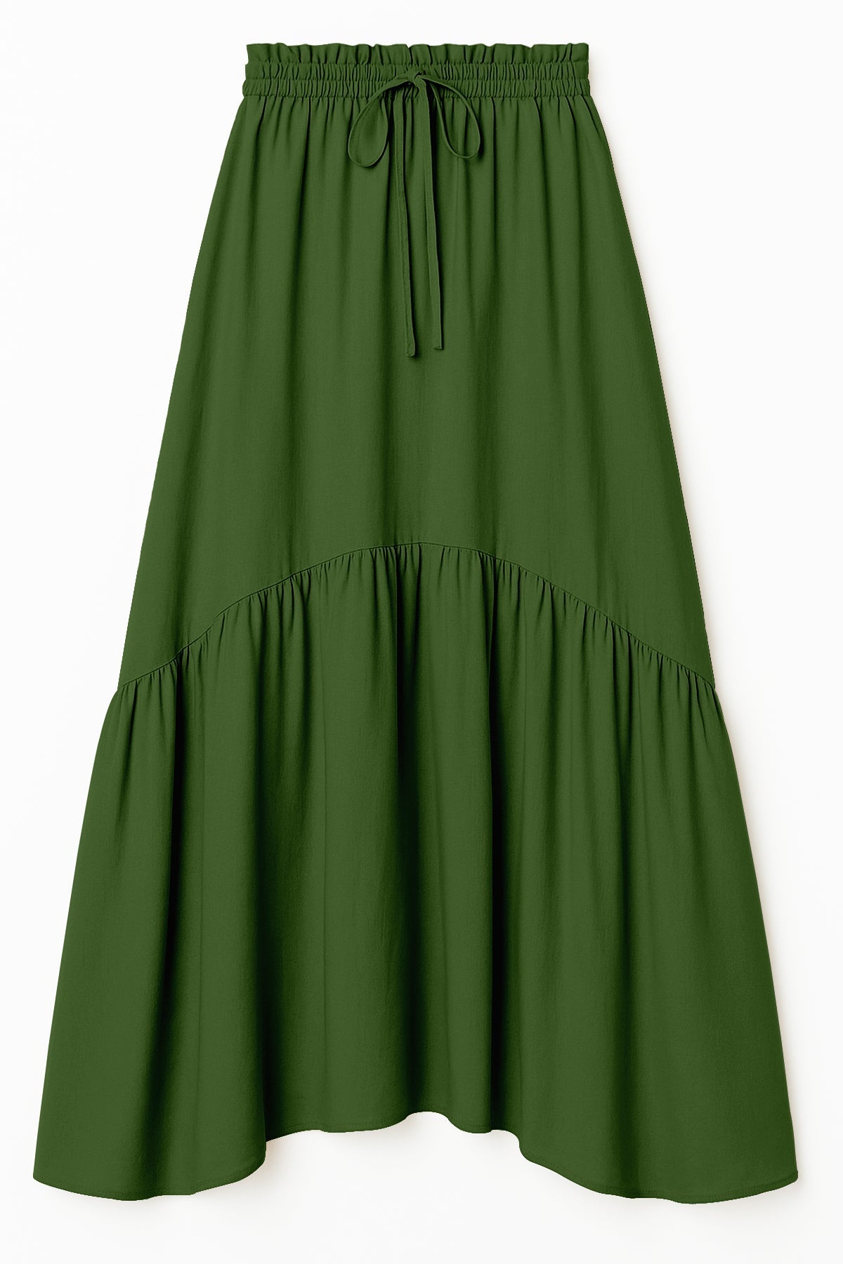 Rayon Renaissance Style Skirt with Elastic Waist & Pockets