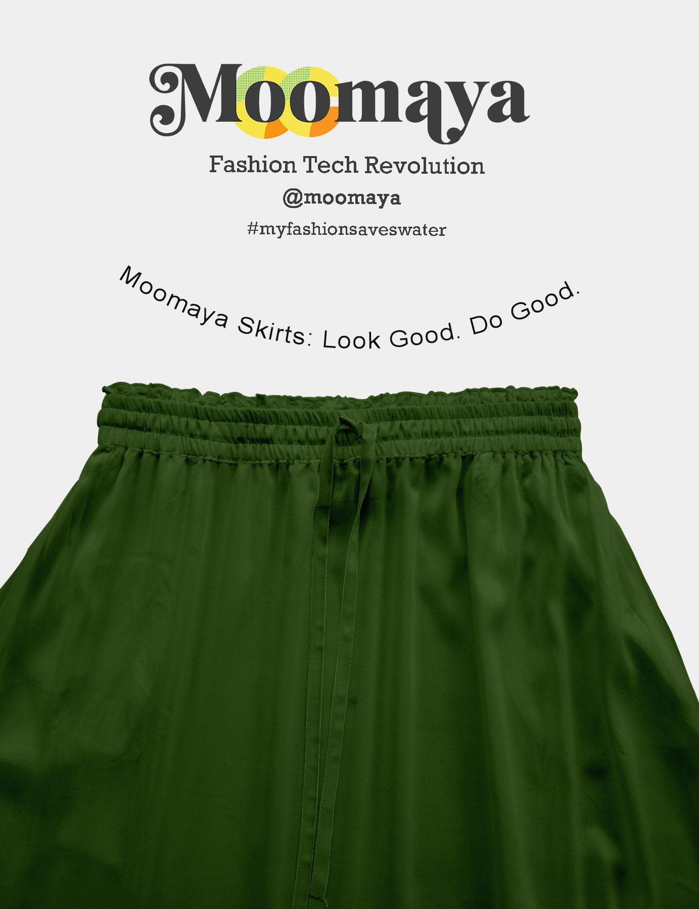 Rayon Renaissance Style Skirt with Elastic Waist & Pockets
