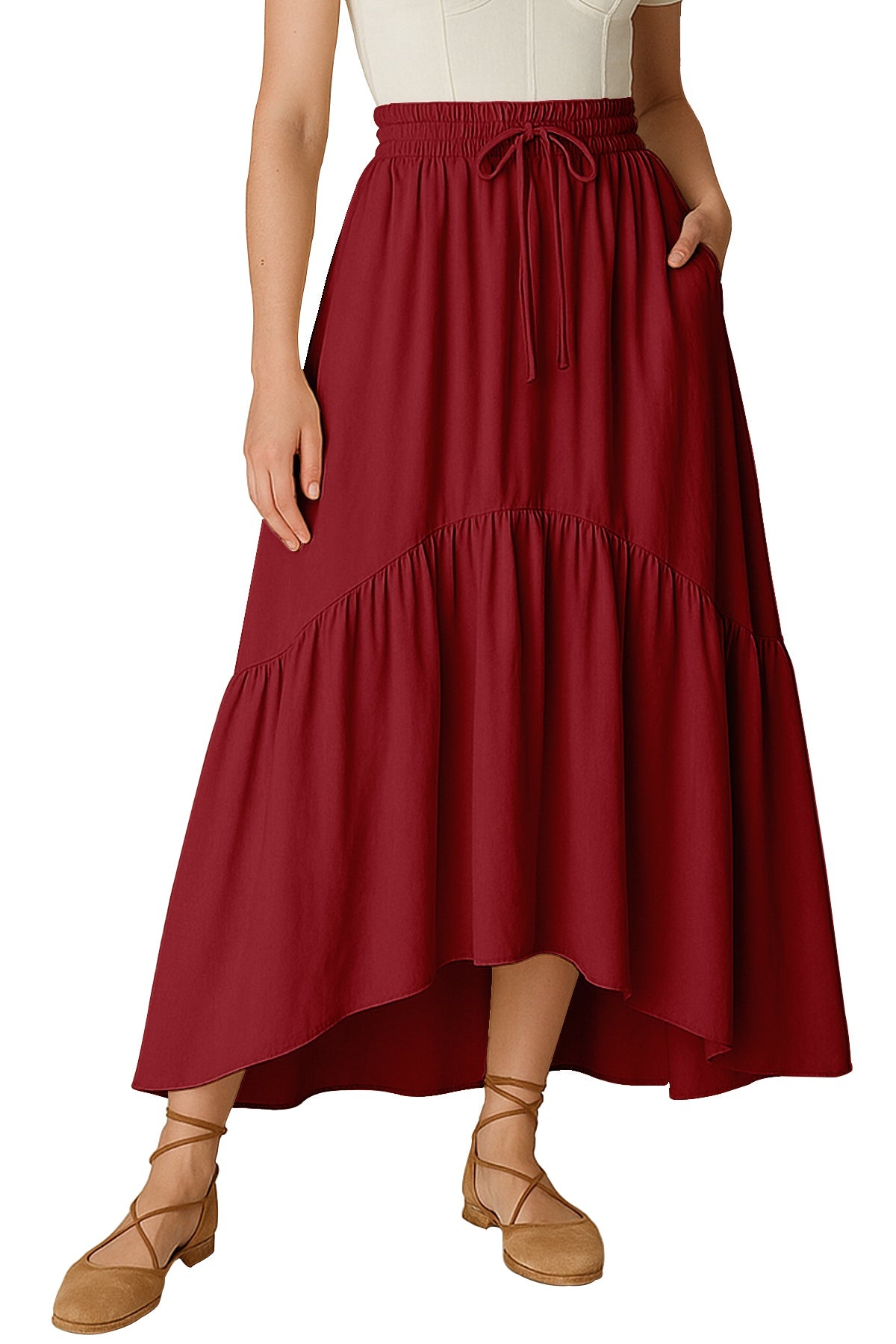 Rayon Renaissance Style Skirt Pockets Casual & Costume Ready