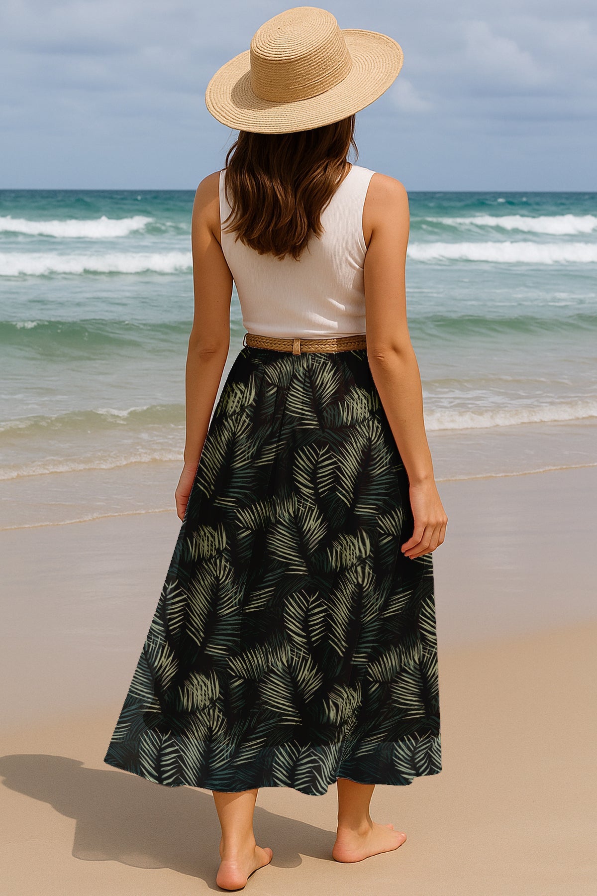 Women's Chiffon Maxi Skirt with Lining - 40" Long