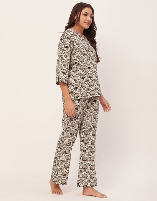 Night Suit, Printed Cotton
