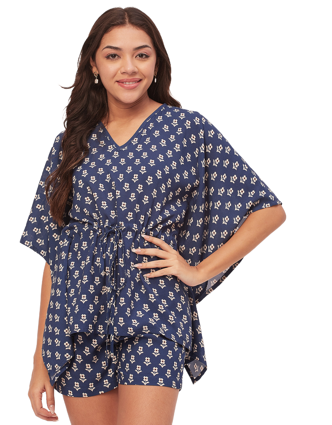 Printed Kaftan Shorts Set