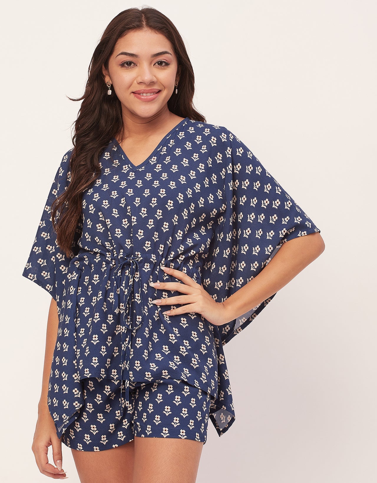 Printed Kaftan Shorts Set
