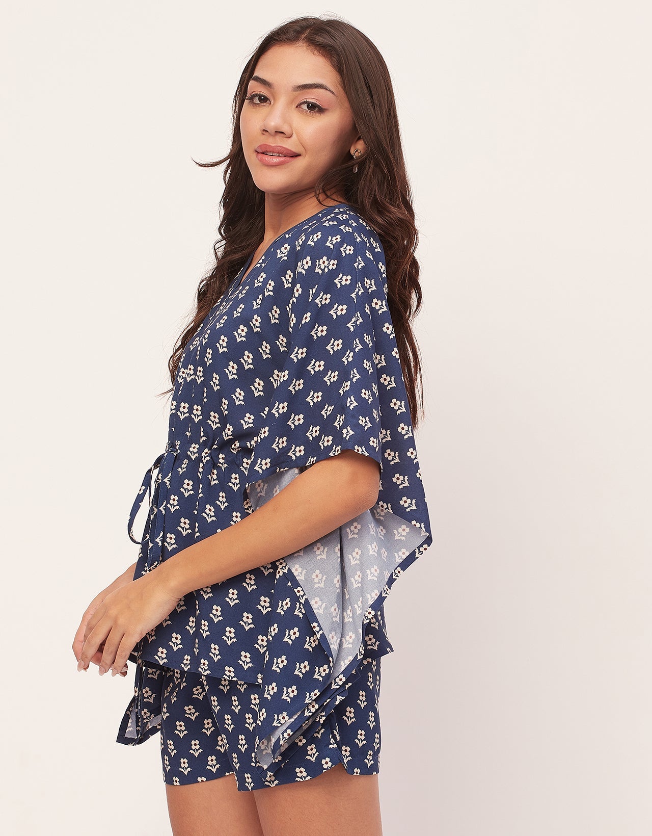 Printed Kaftan Shorts Set
