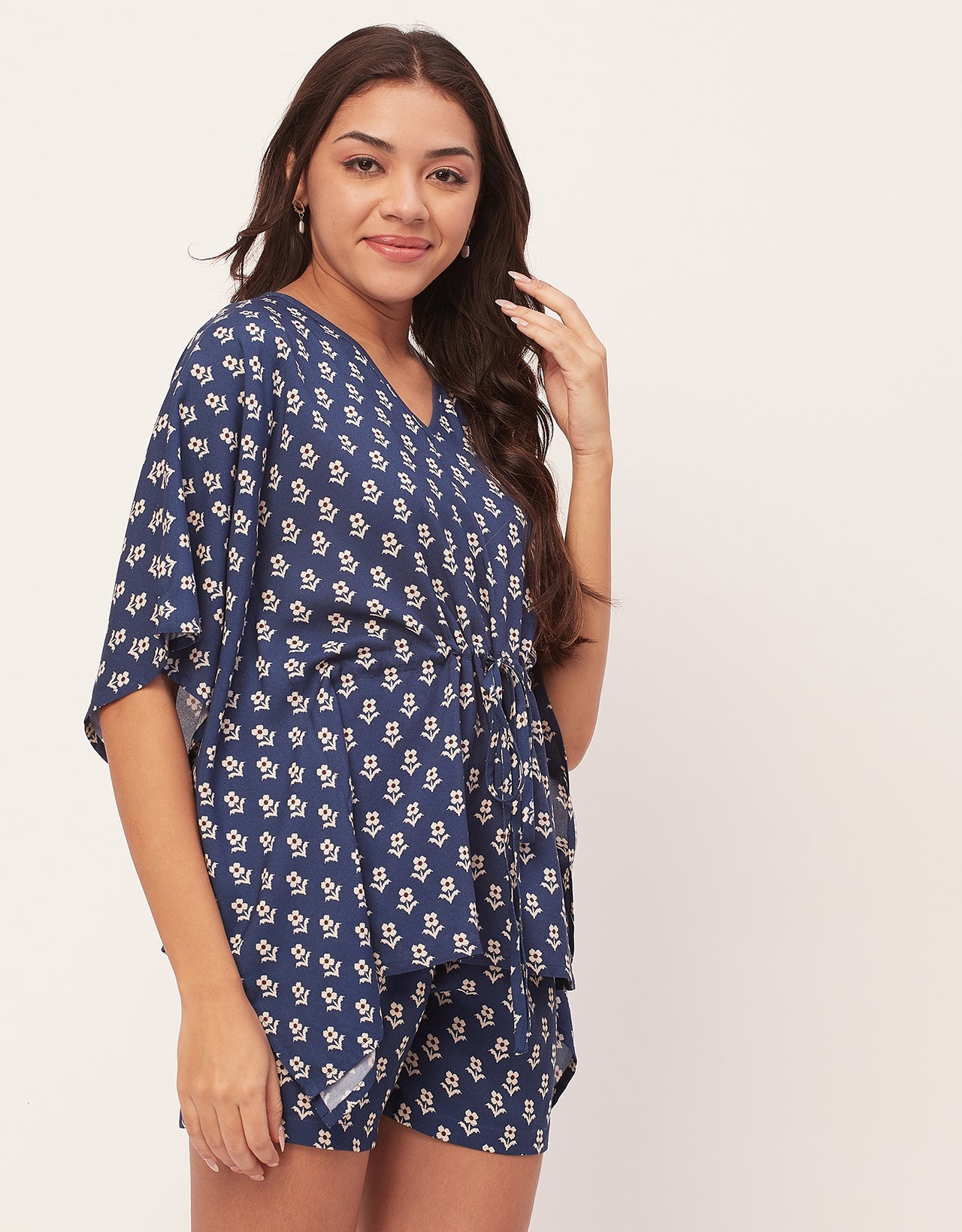 Printed Kaftan Shorts Set