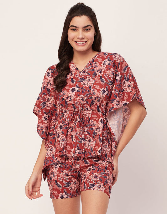 Printed Kaftan Shorts Set