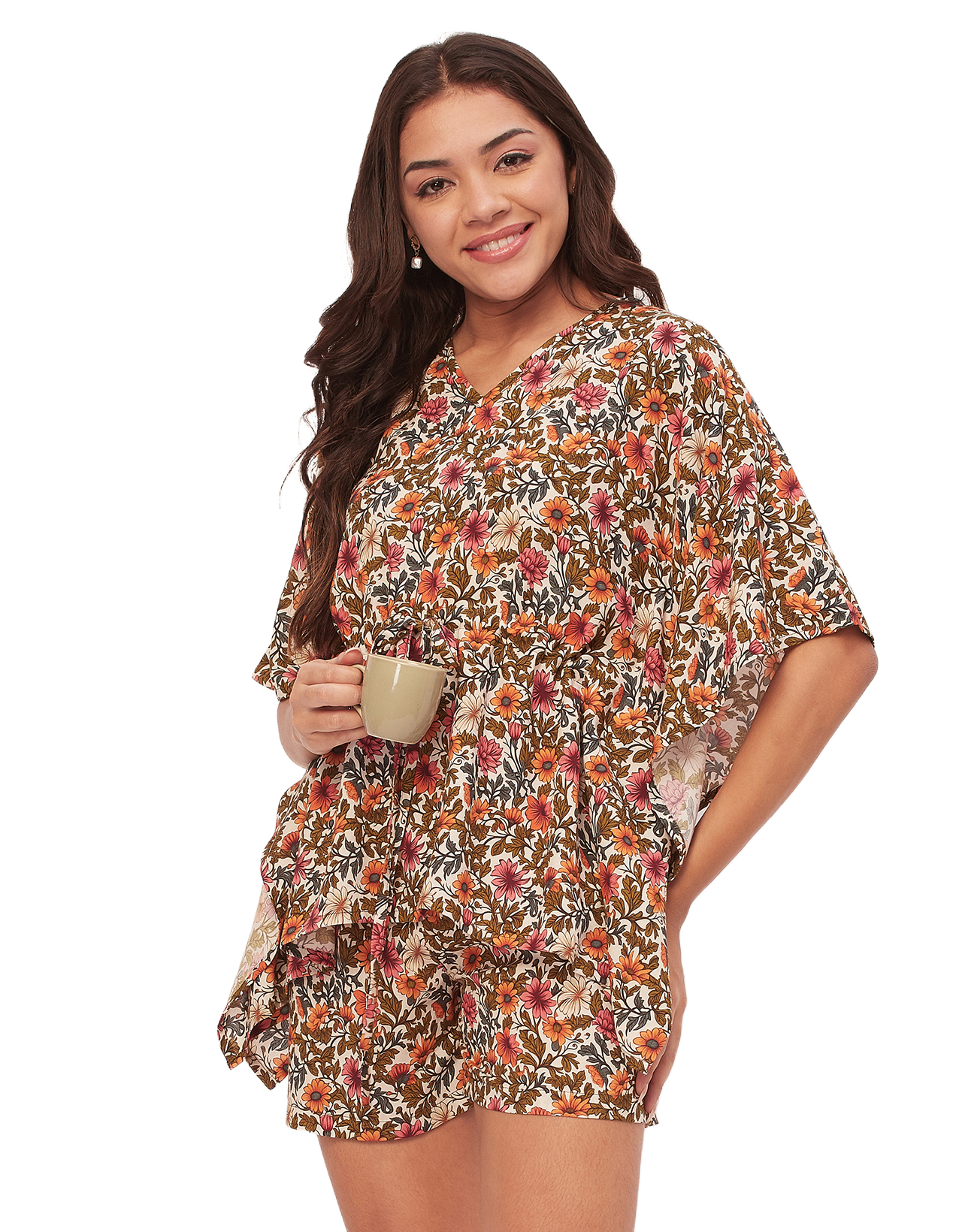 Printed Kaftan Shorts Set