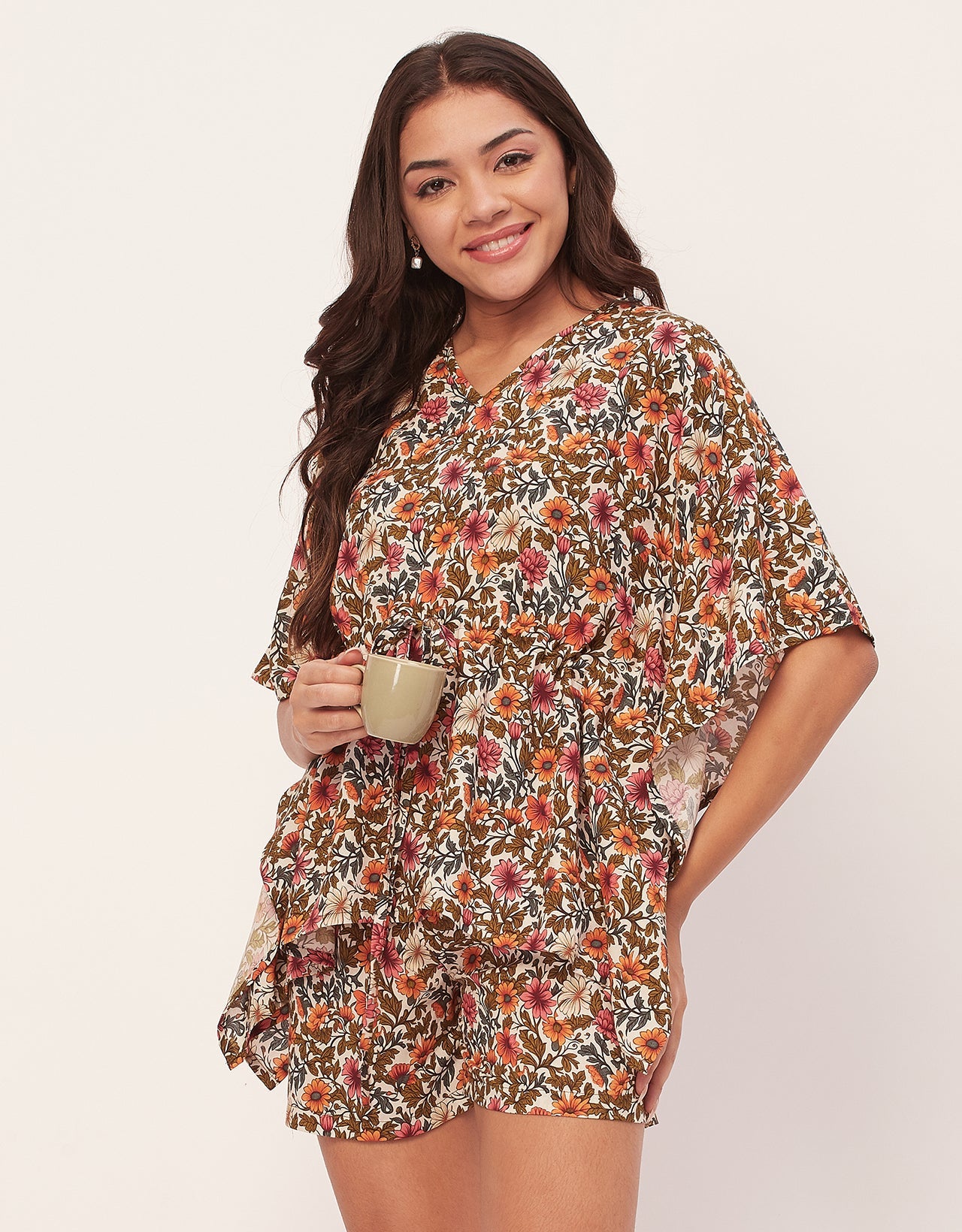 Printed Kaftan Shorts Set