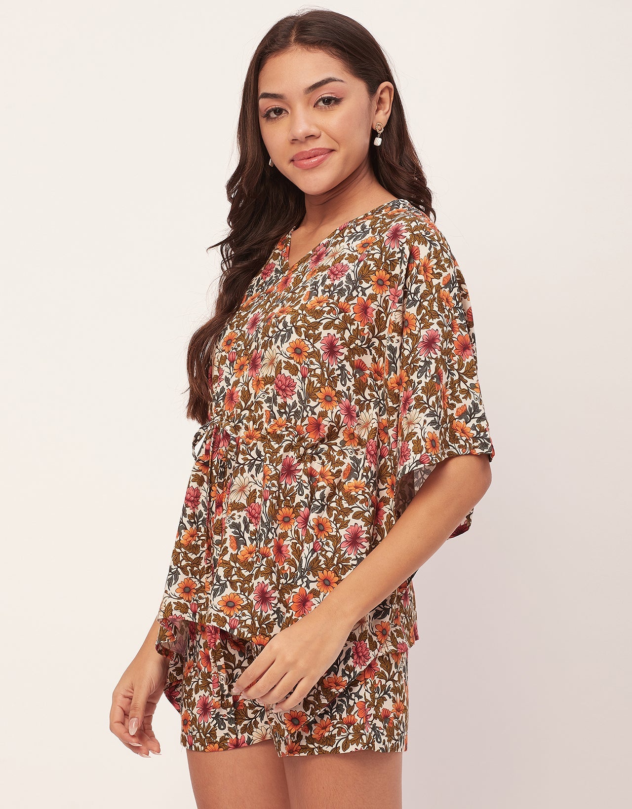 Printed Kaftan Shorts Set