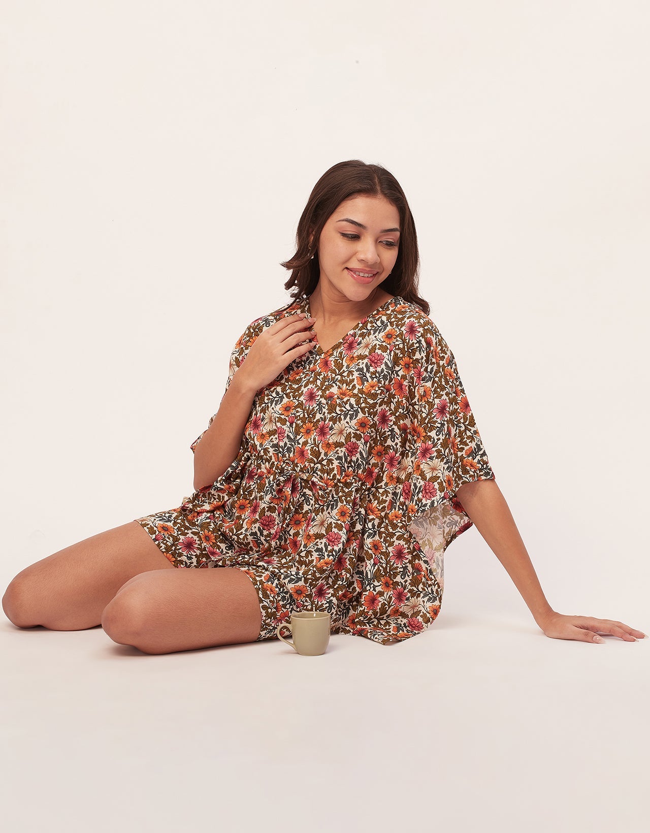 Printed Kaftan Shorts Set