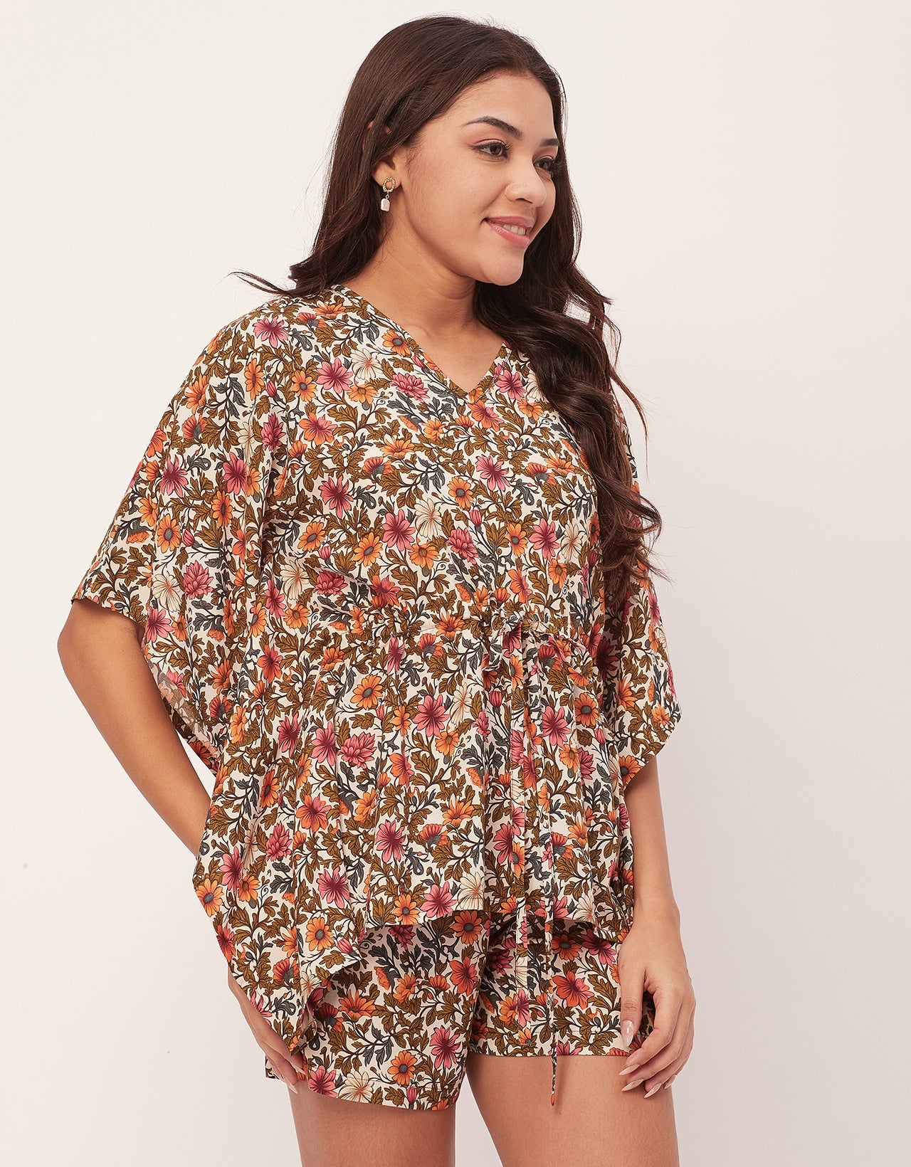 Printed Kaftan Shorts Set
