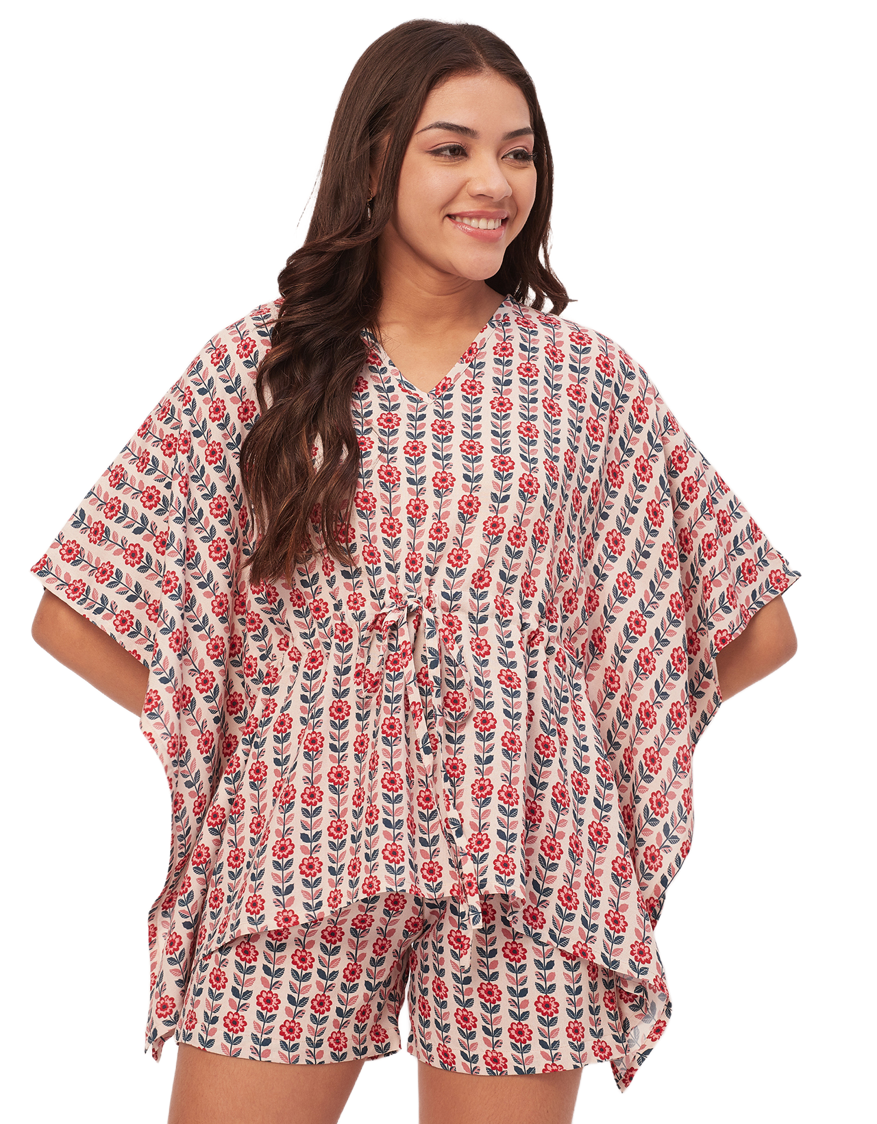 Printed Kaftan Shorts Set