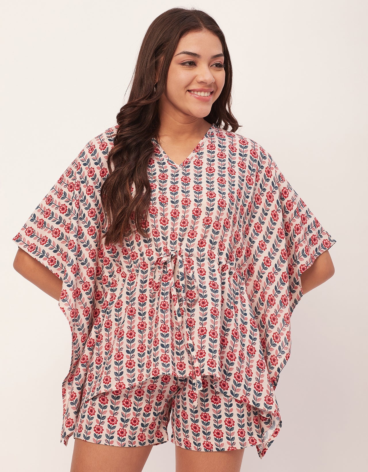 Printed Kaftan Shorts Set