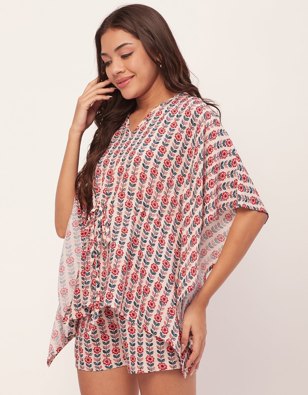 Printed Kaftan Shorts Set