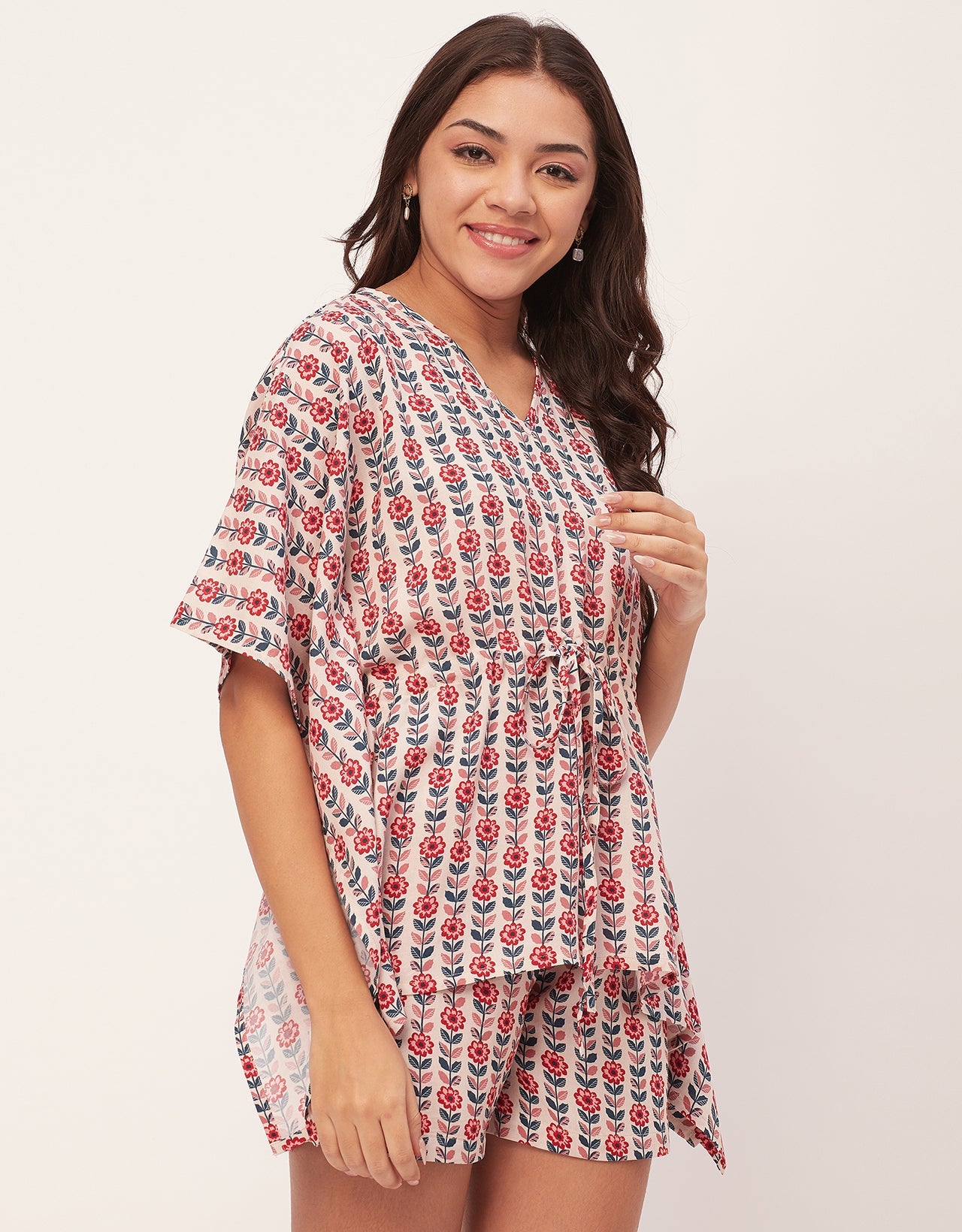 Printed Kaftan Shorts Set