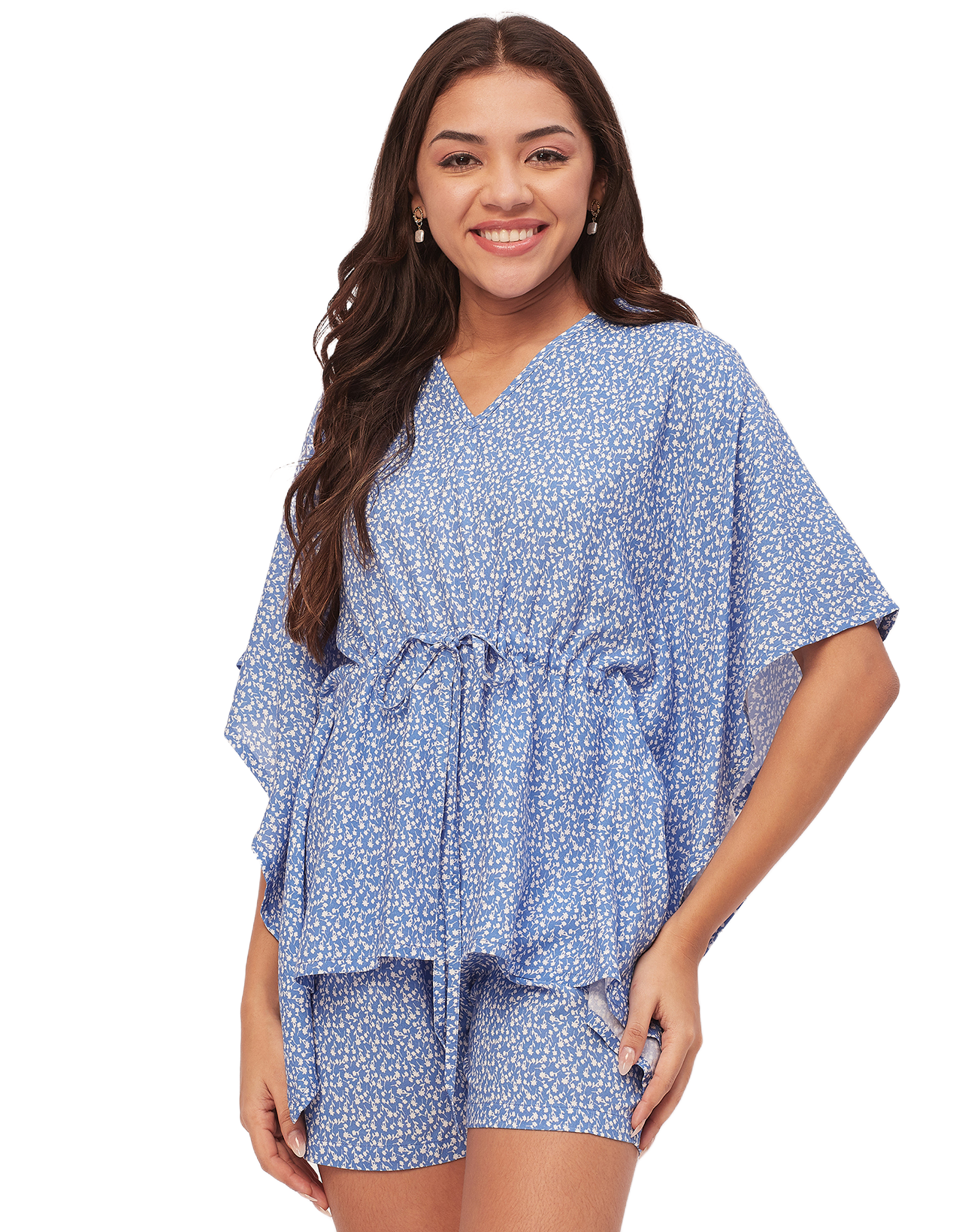 Printed Kaftan Shorts Set