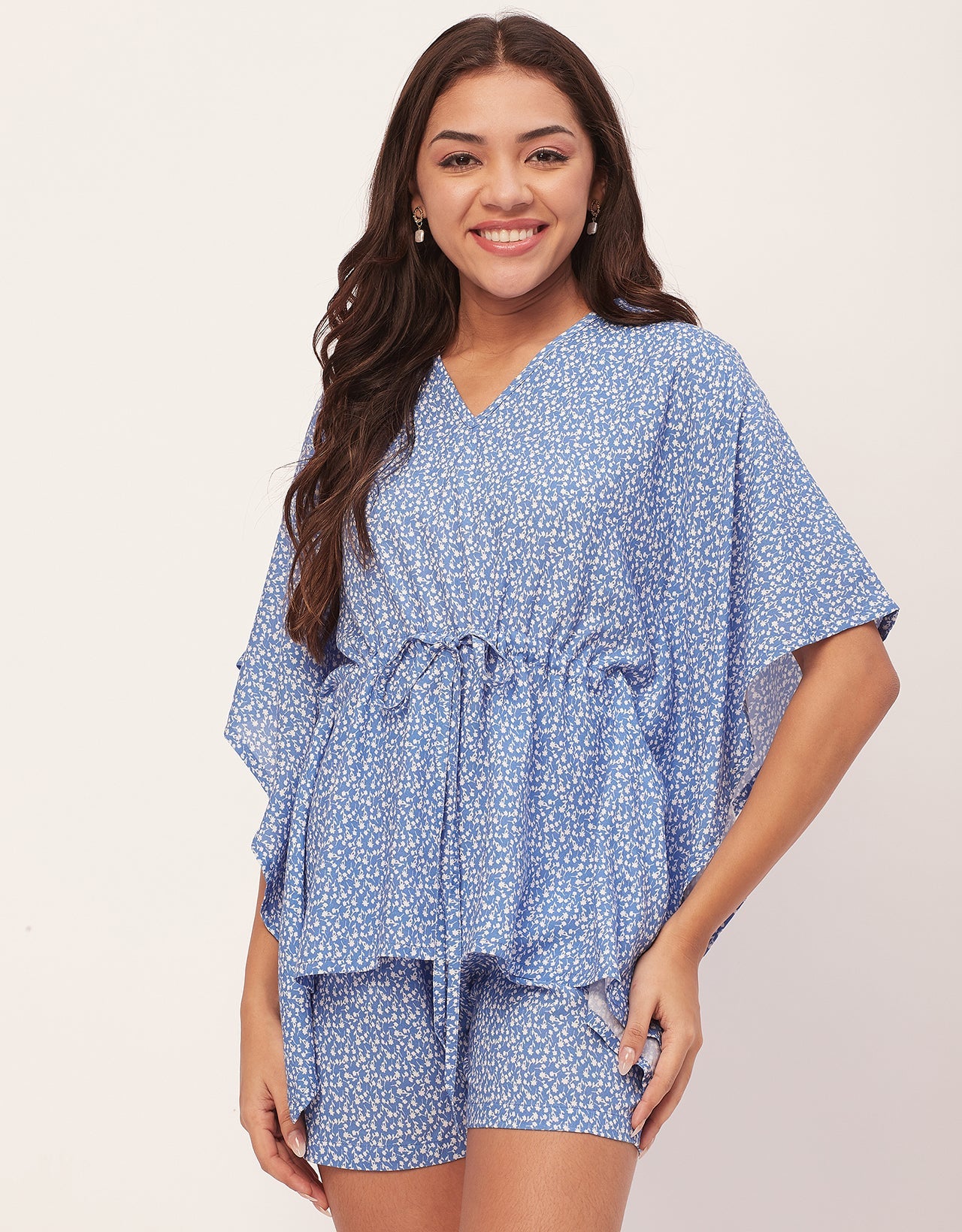 Printed Kaftan Shorts Set