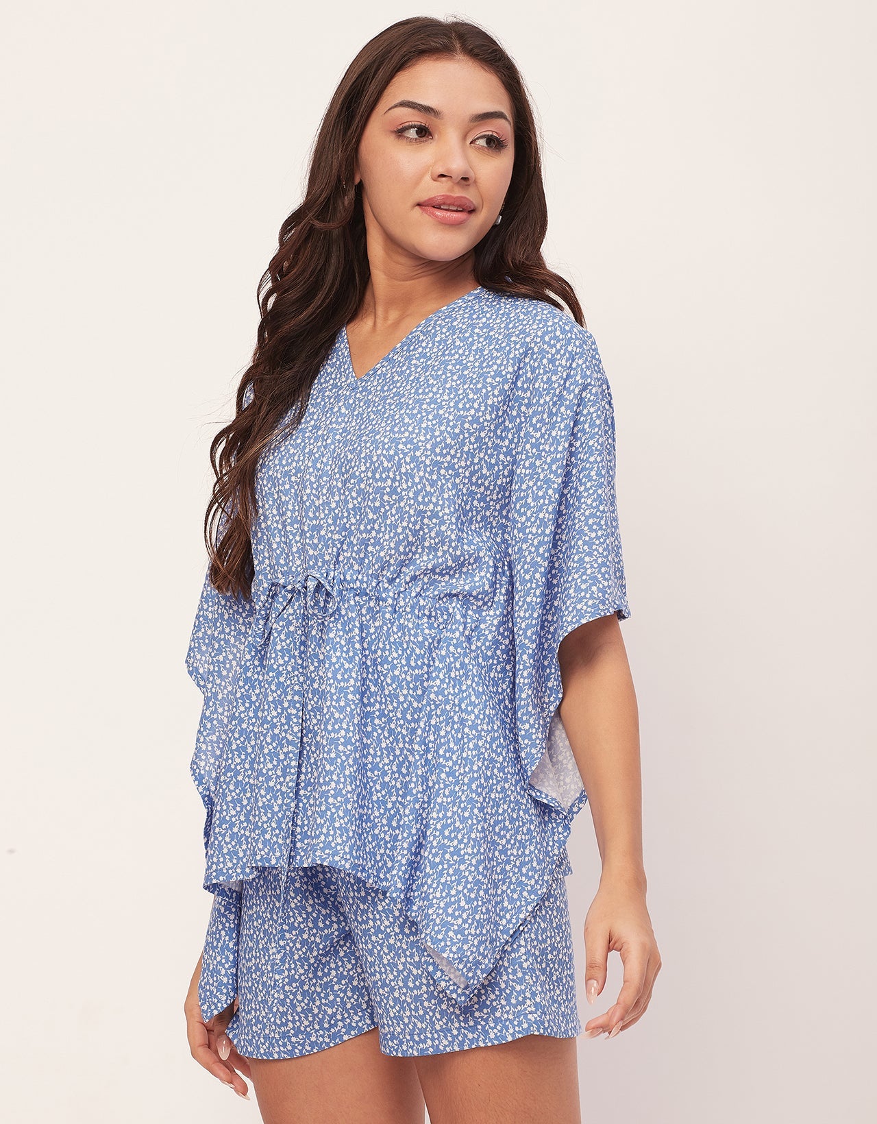 Printed Kaftan Shorts Set