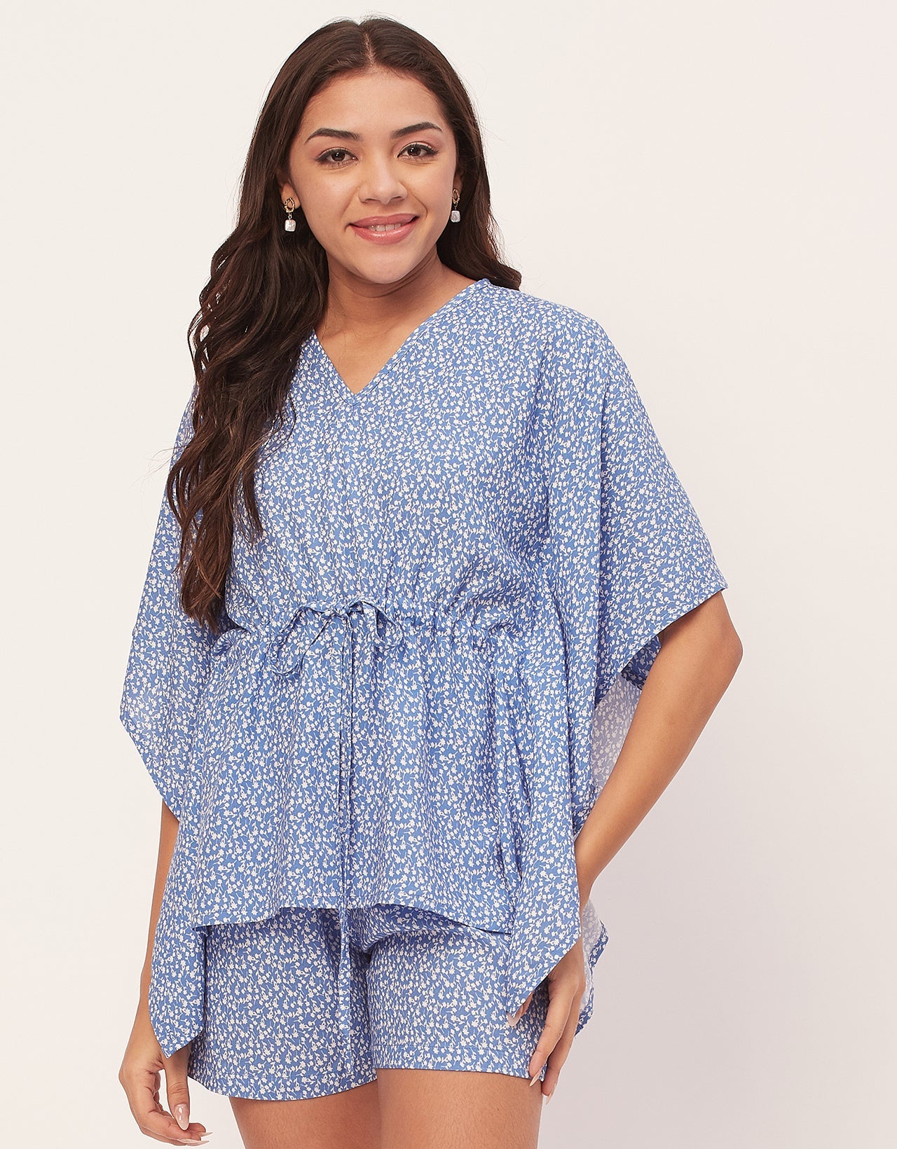 Printed Kaftan Shorts Set