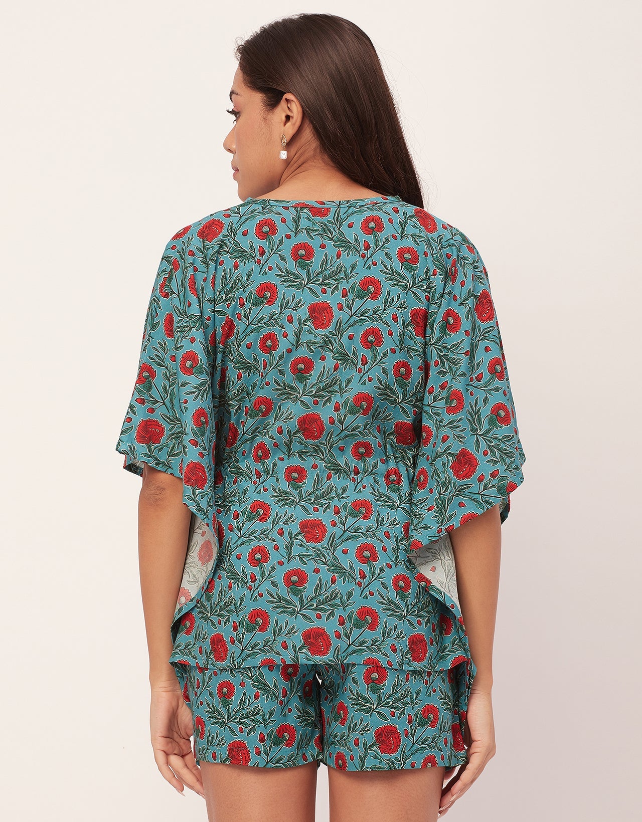 Printed Kaftan Shorts Set