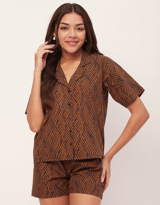 Shirt & Shorts Set, Printed