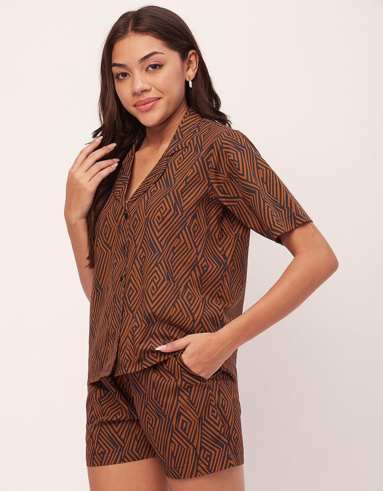 Shirt & Shorts Set, Printed