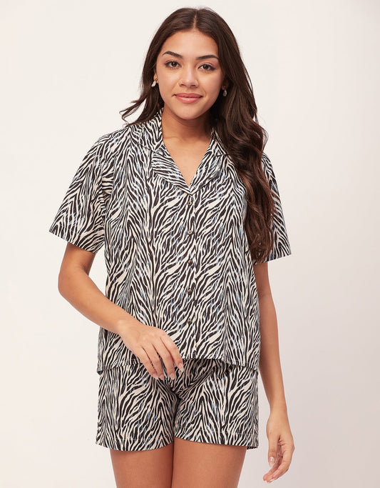 Shirt & Shorts Set, Printed