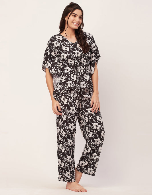 Printed Kaftan Top Set