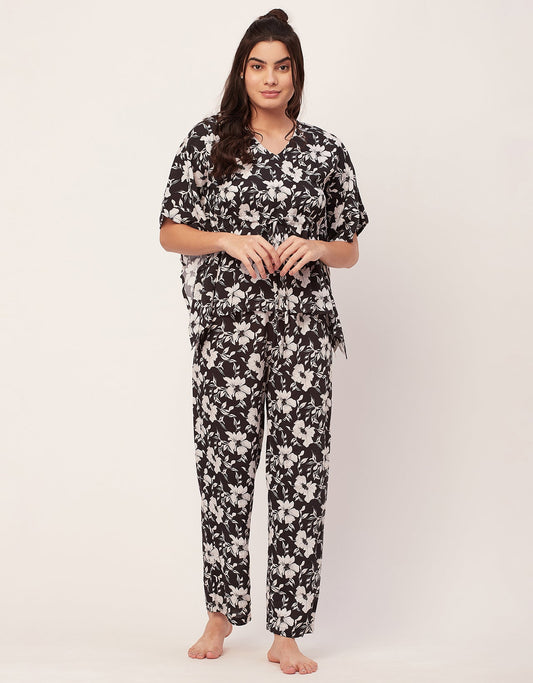 Printed Kaftan Top Set
