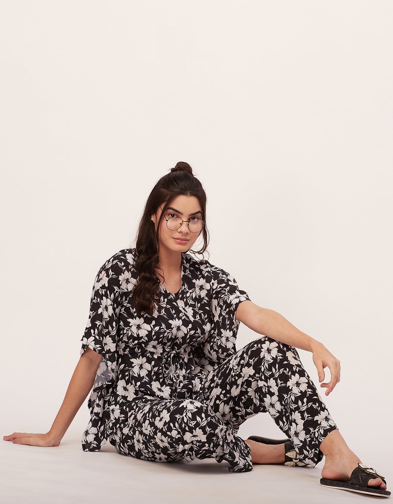 Printed Kaftan Top Set