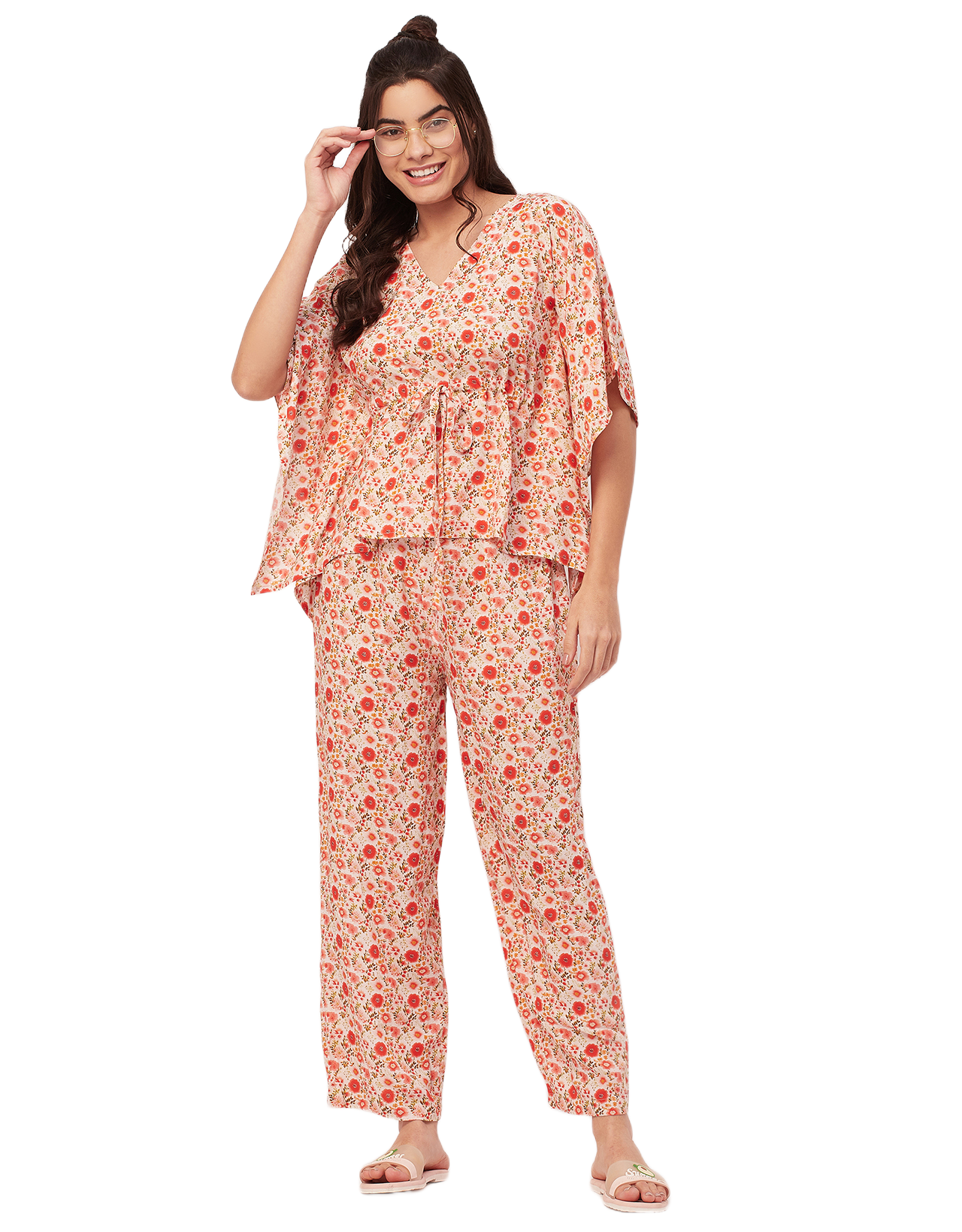 Printed Kaftan Top Set