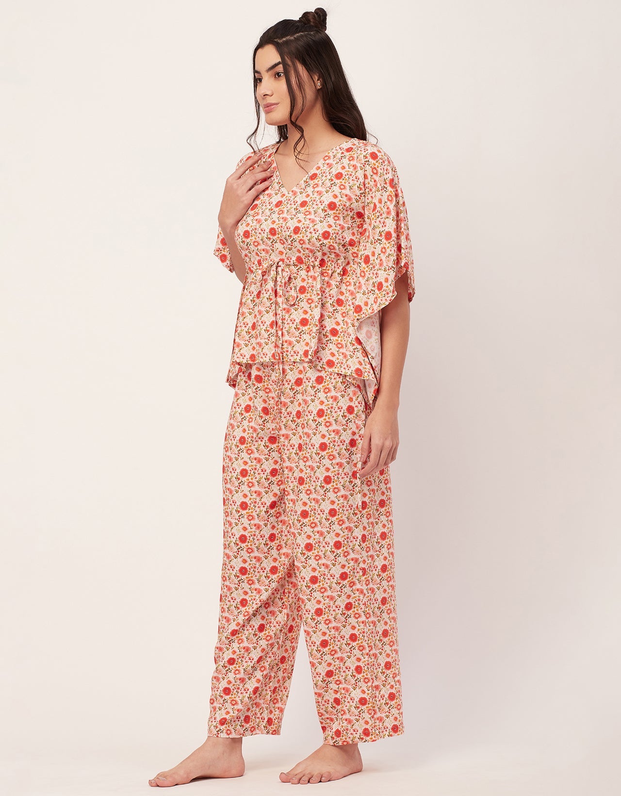 Printed Kaftan Top Set