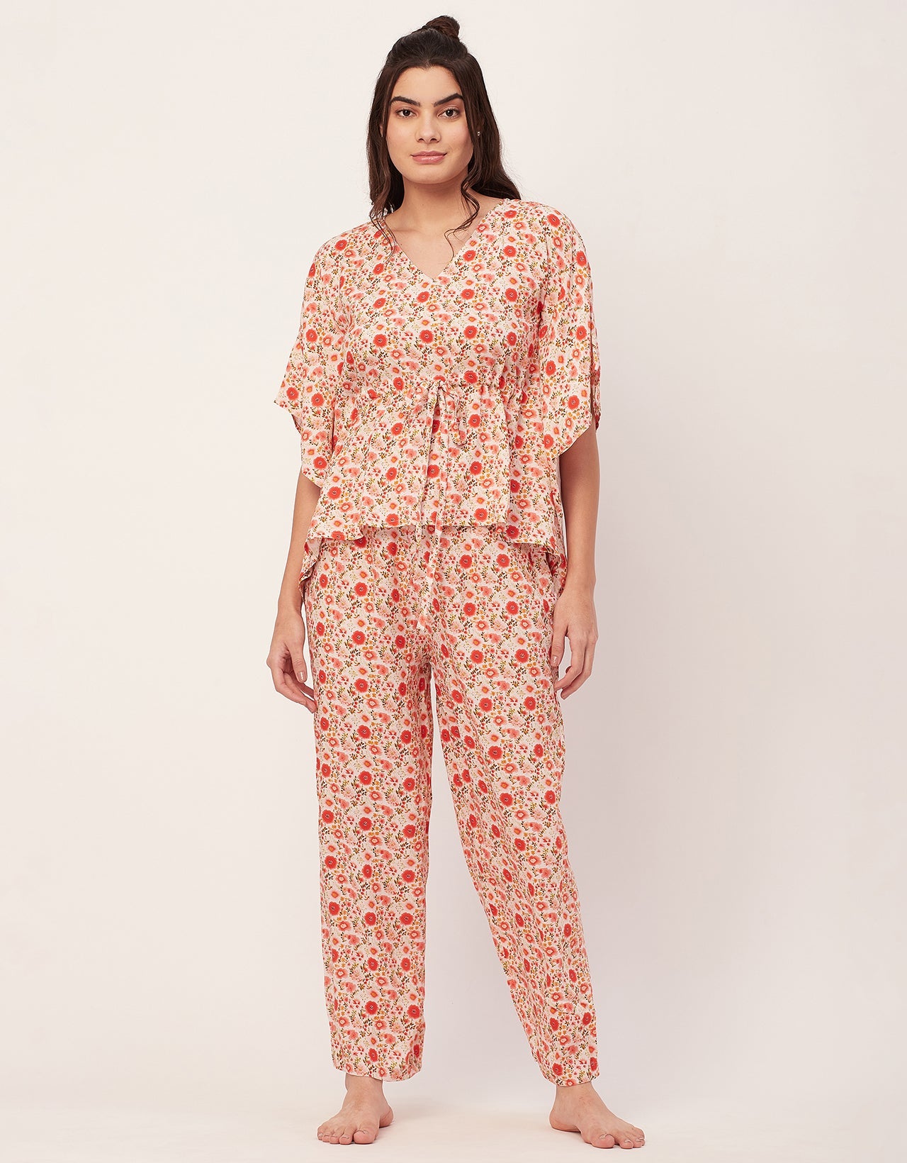Printed Kaftan Top Set