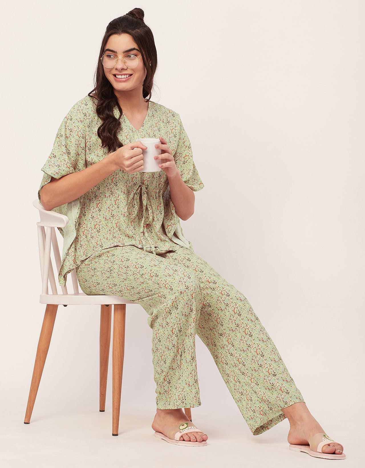Printed Kaftan Top Set