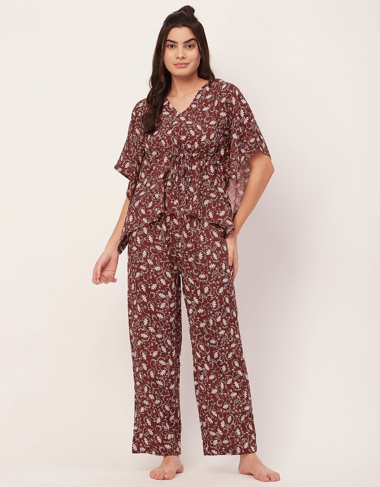 Printed Kaftan Top Set