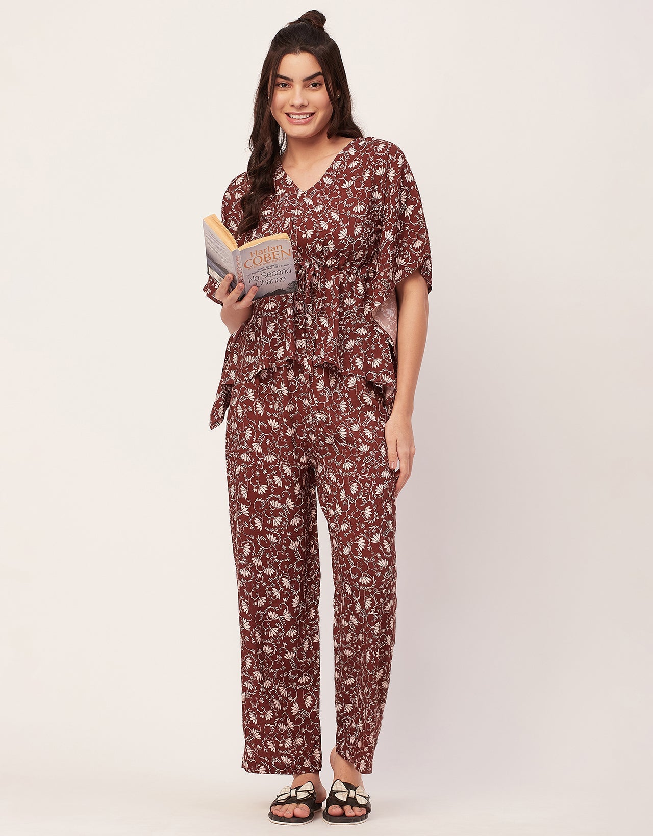 Printed Kaftan Top Set
