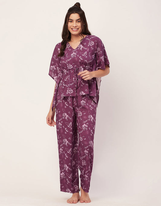 Printed Kaftan Top Set
