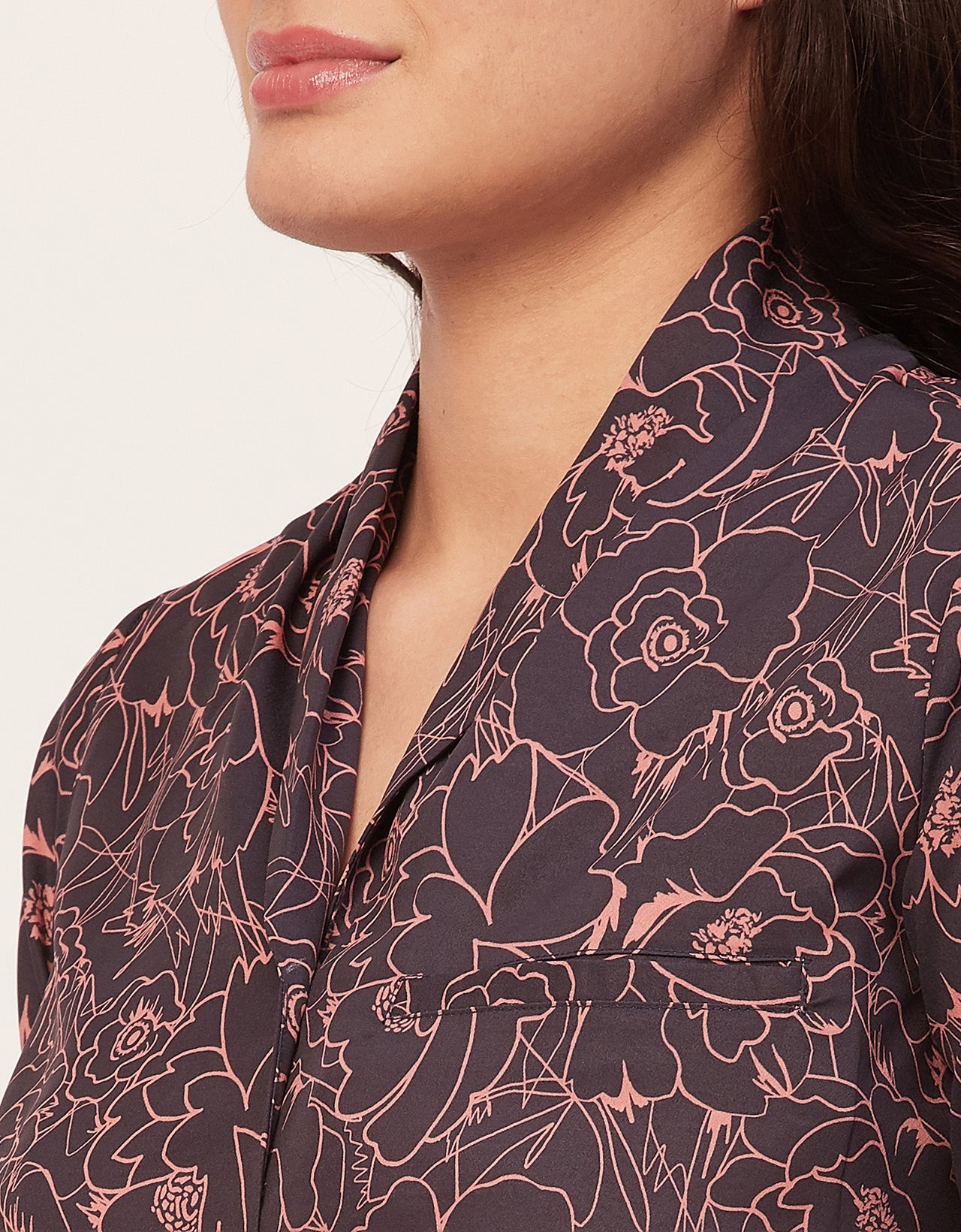 Printed Pajama Shirt Set