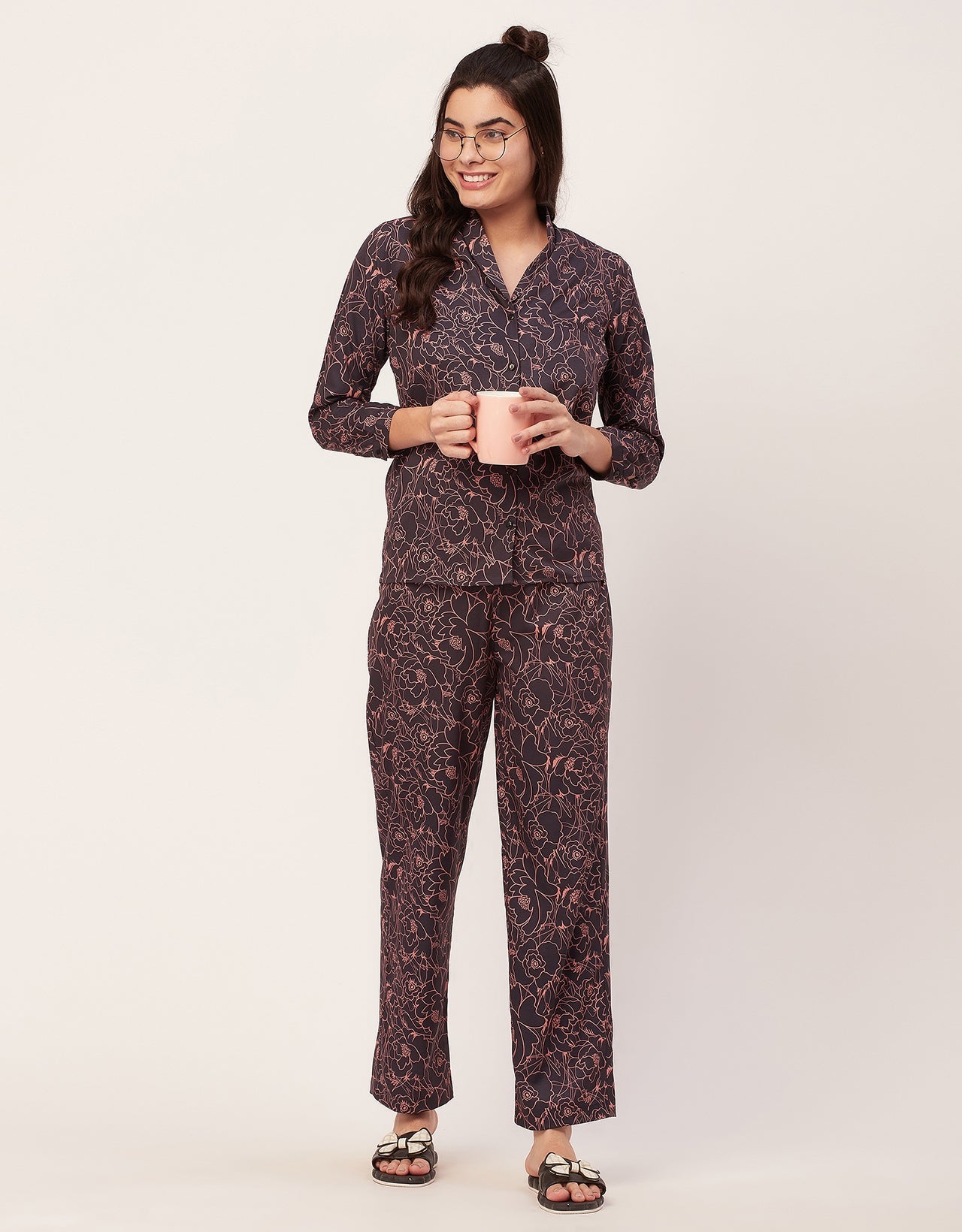 Printed Pajama Shirt Set
