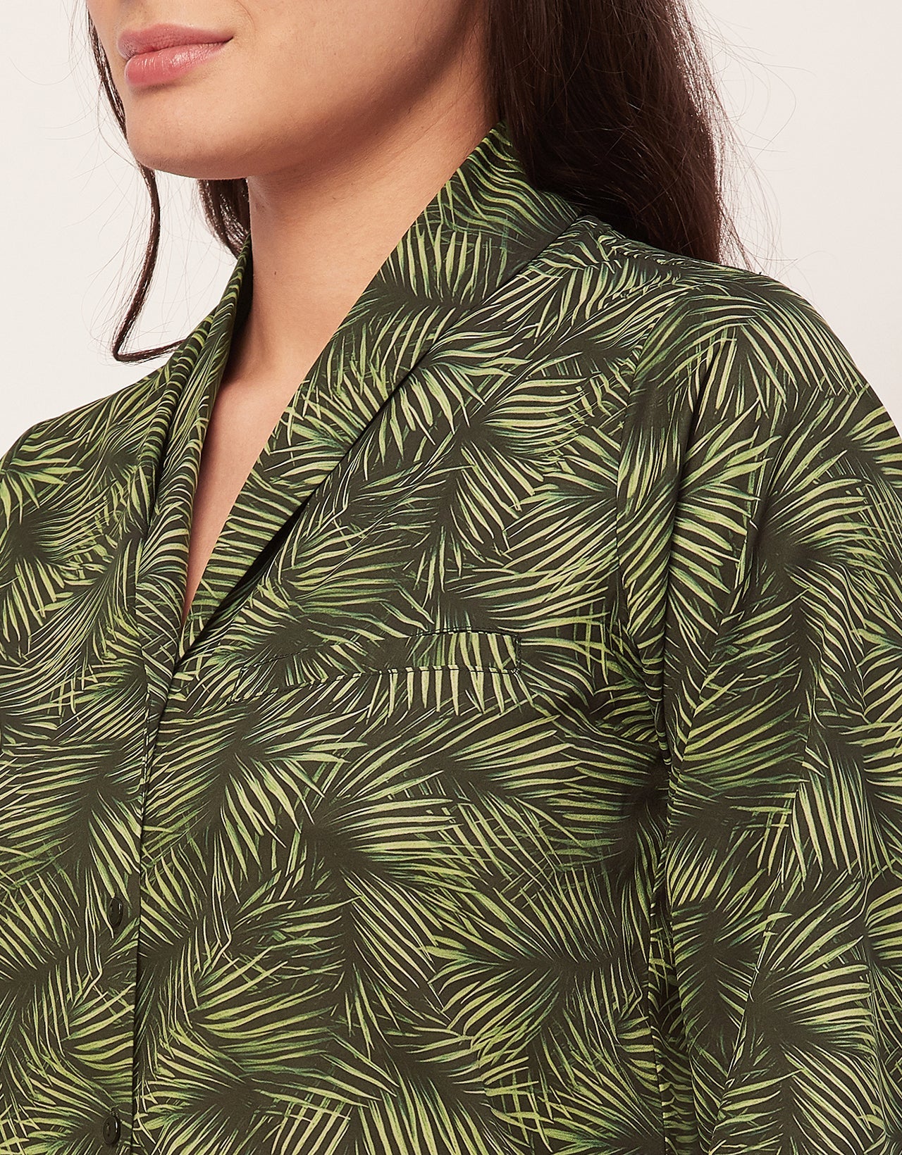 Printed Pajama Shirt Set