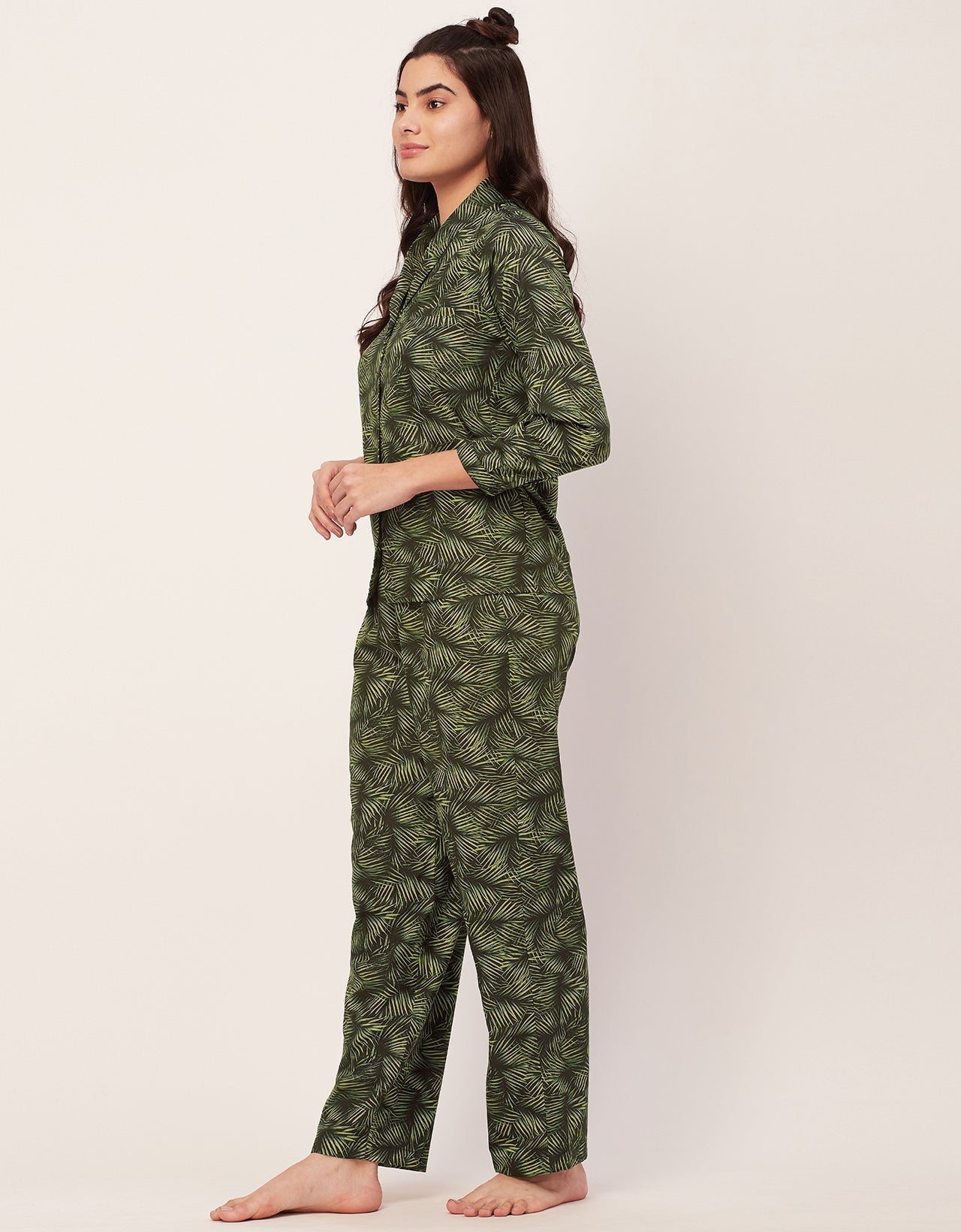 Printed Pajama Shirt Set