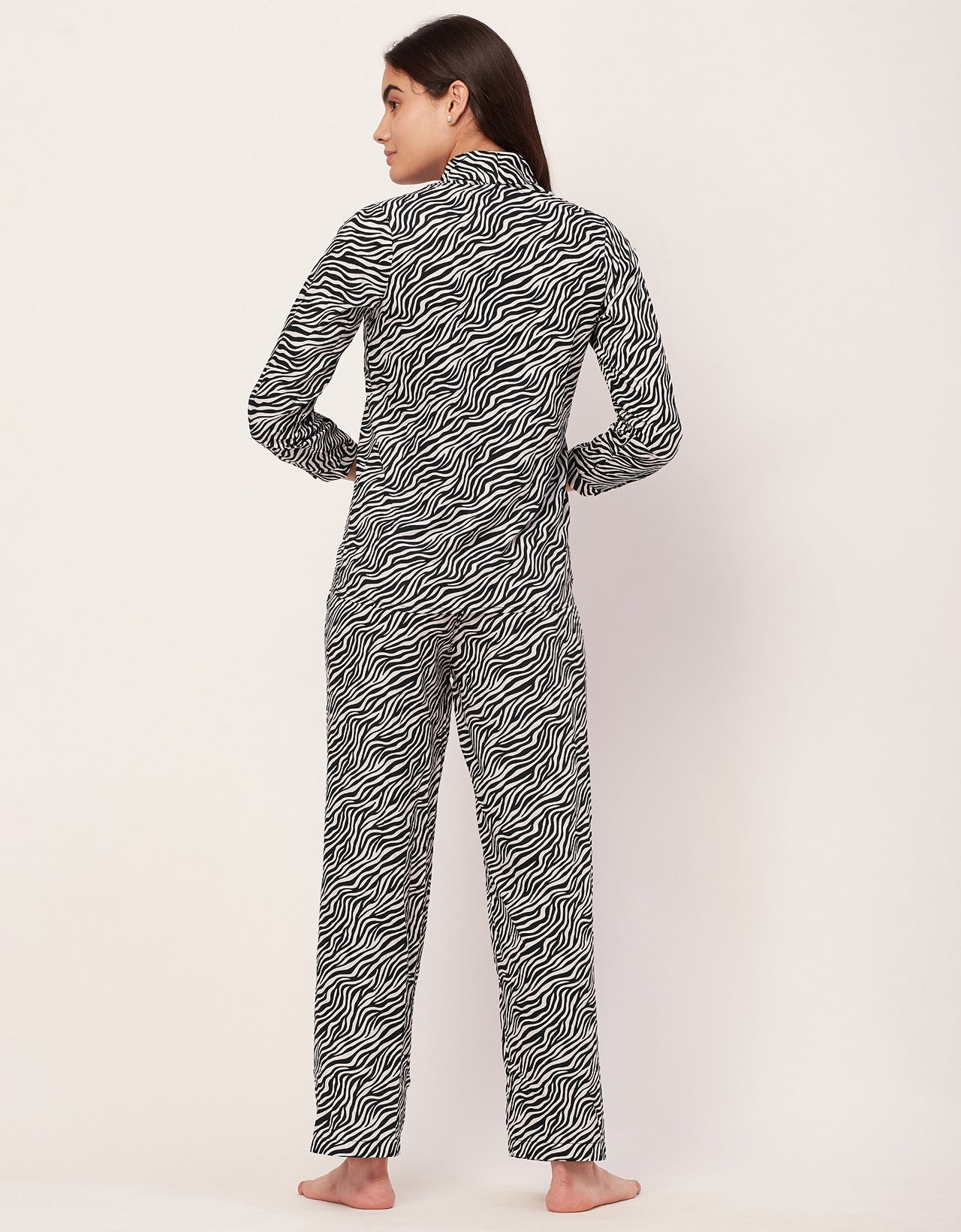 Printed Pajama Shirt Set