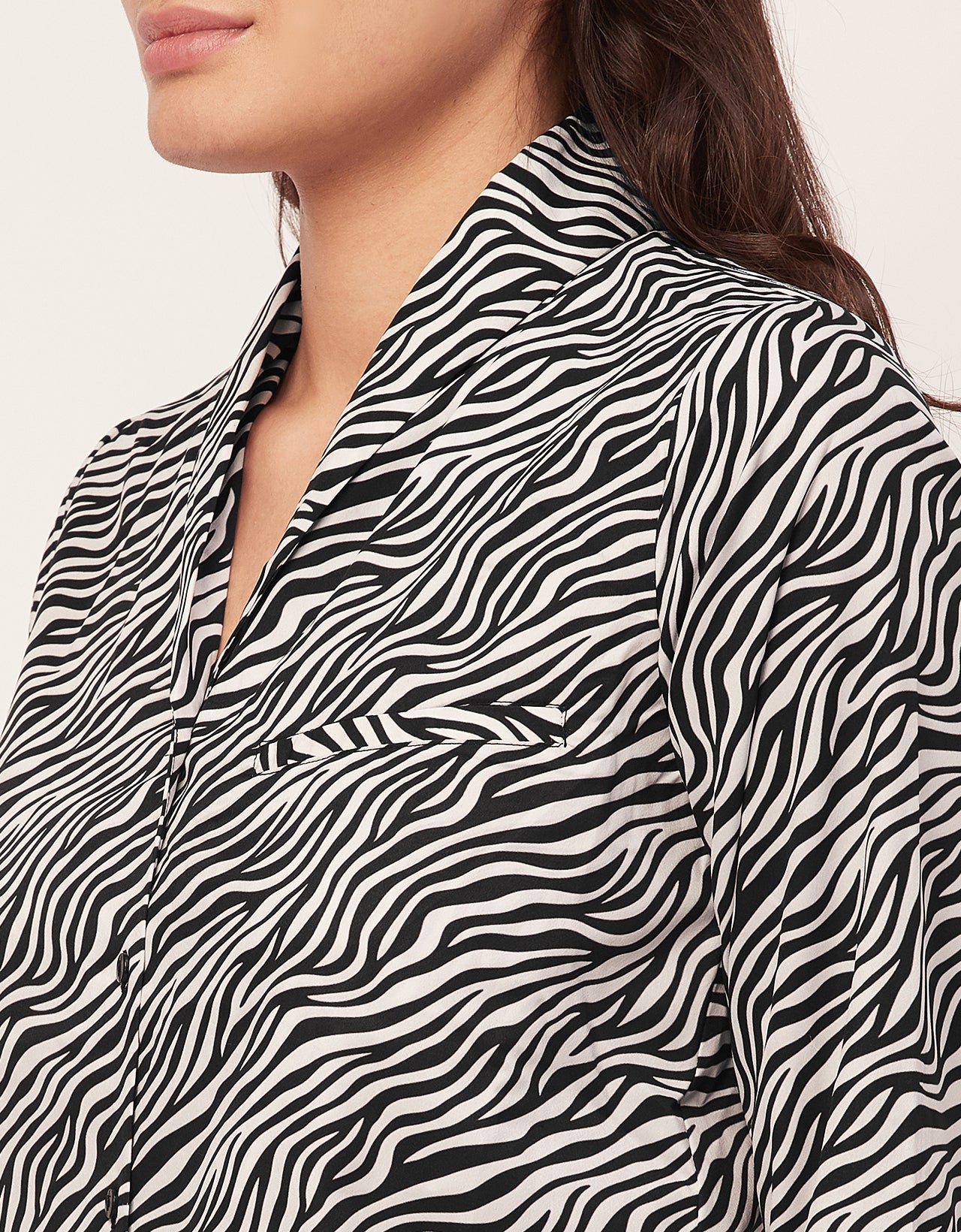 Printed Pajama Shirt Set