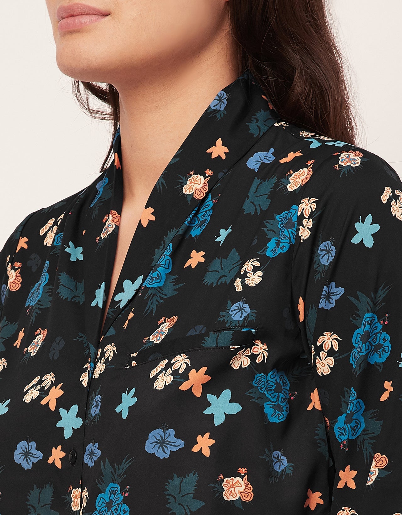 Printed Pajama Shirt Set