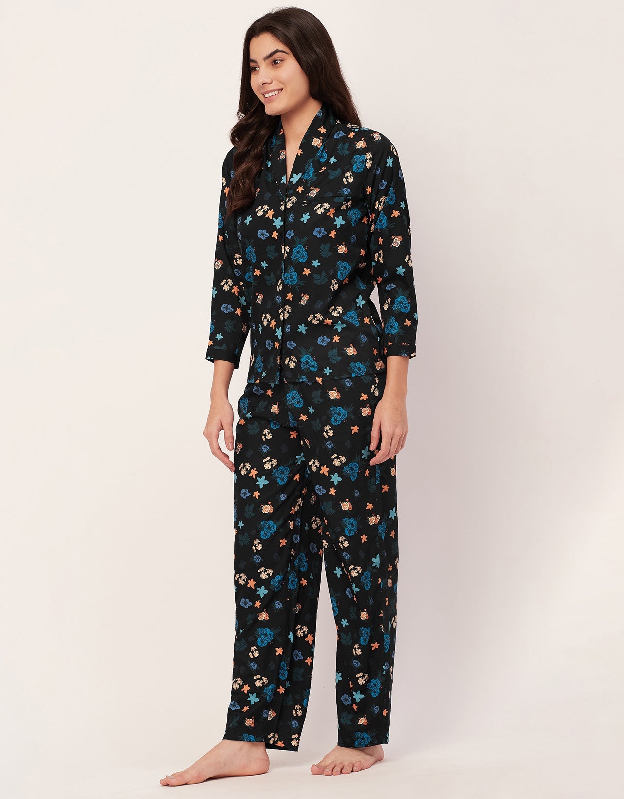 Printed Pajama Shirt Set
