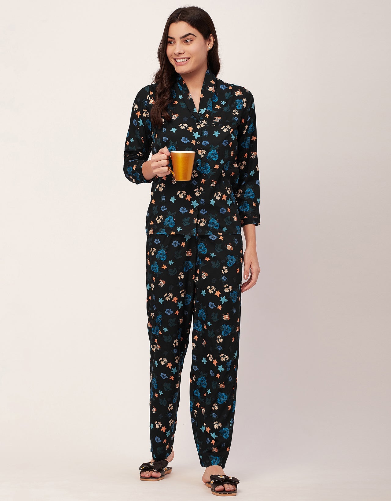 Printed Pajama Shirt Set