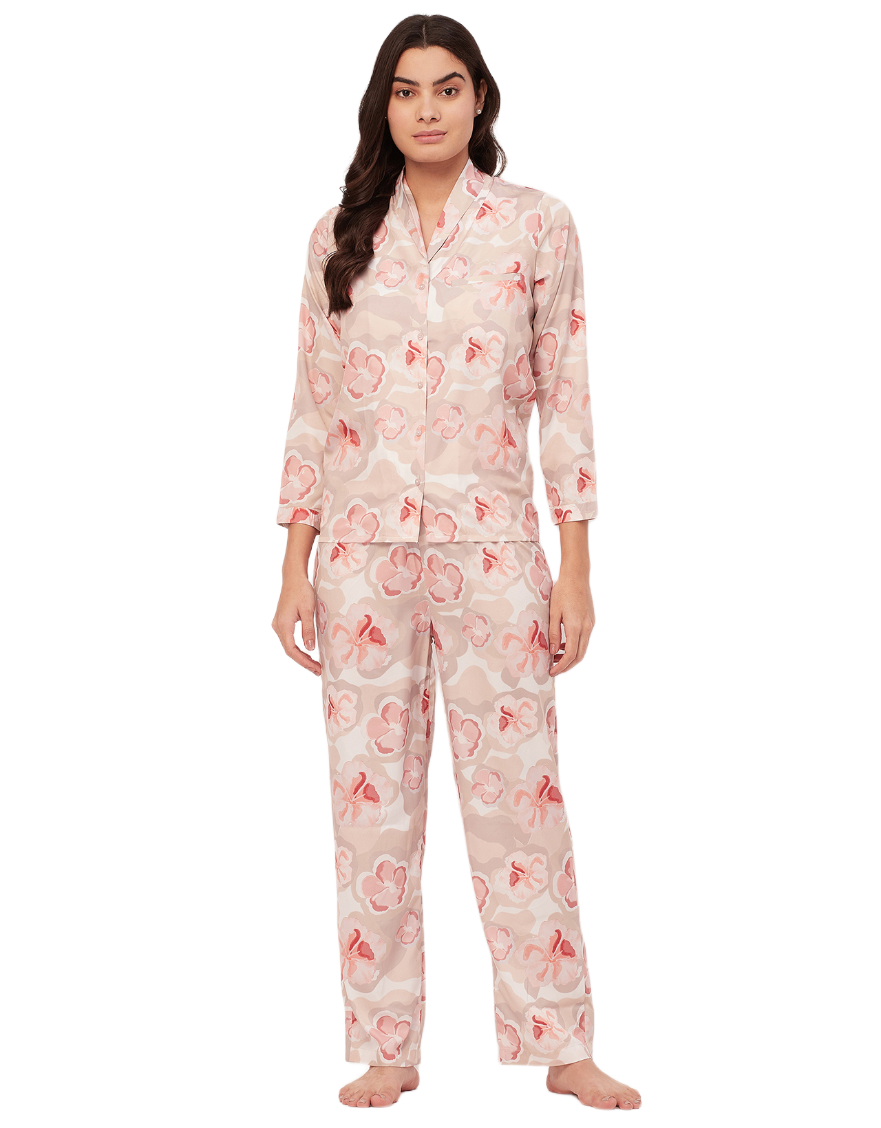 Printed Pajama Shirt Set
