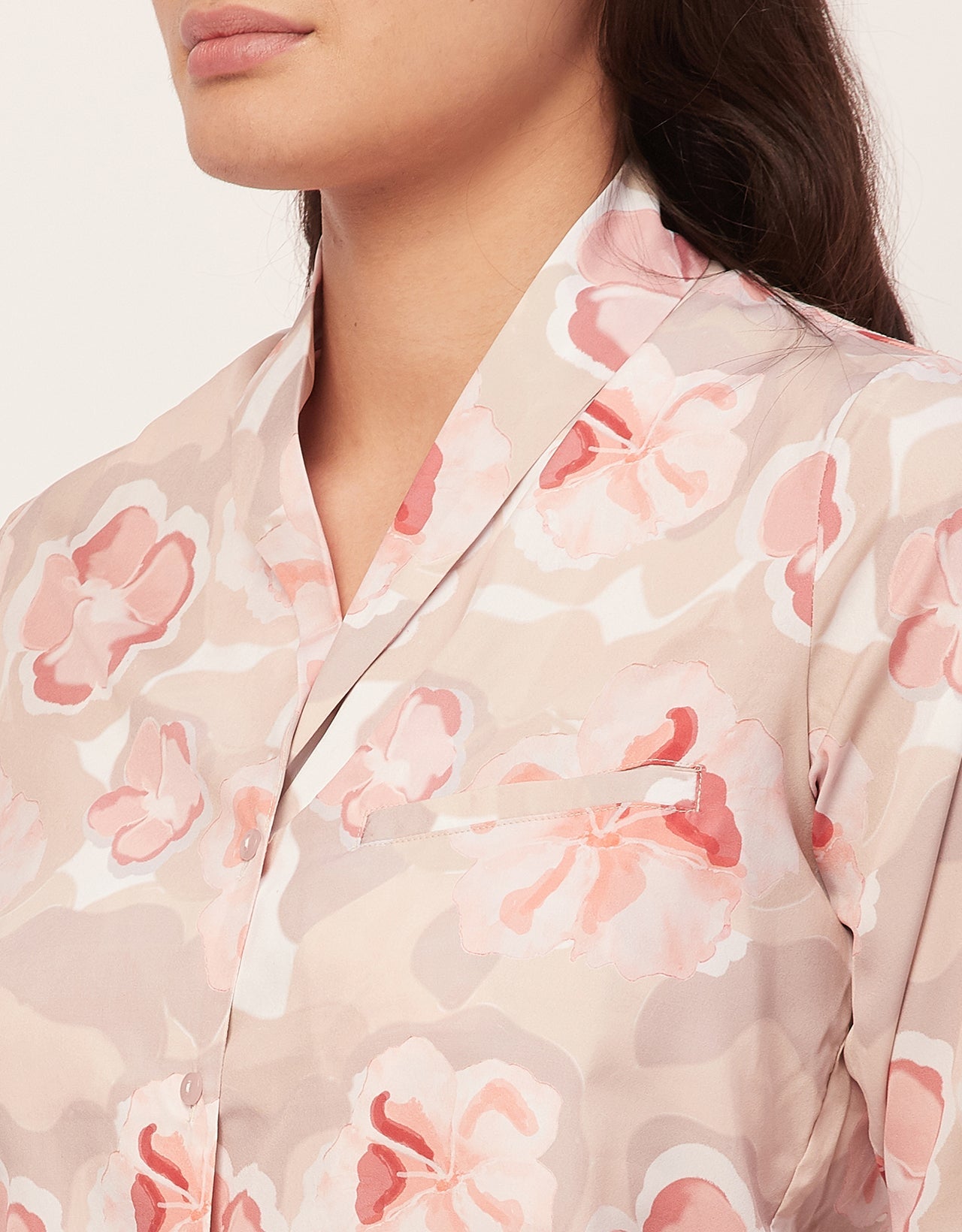 Printed Pajama Shirt Set